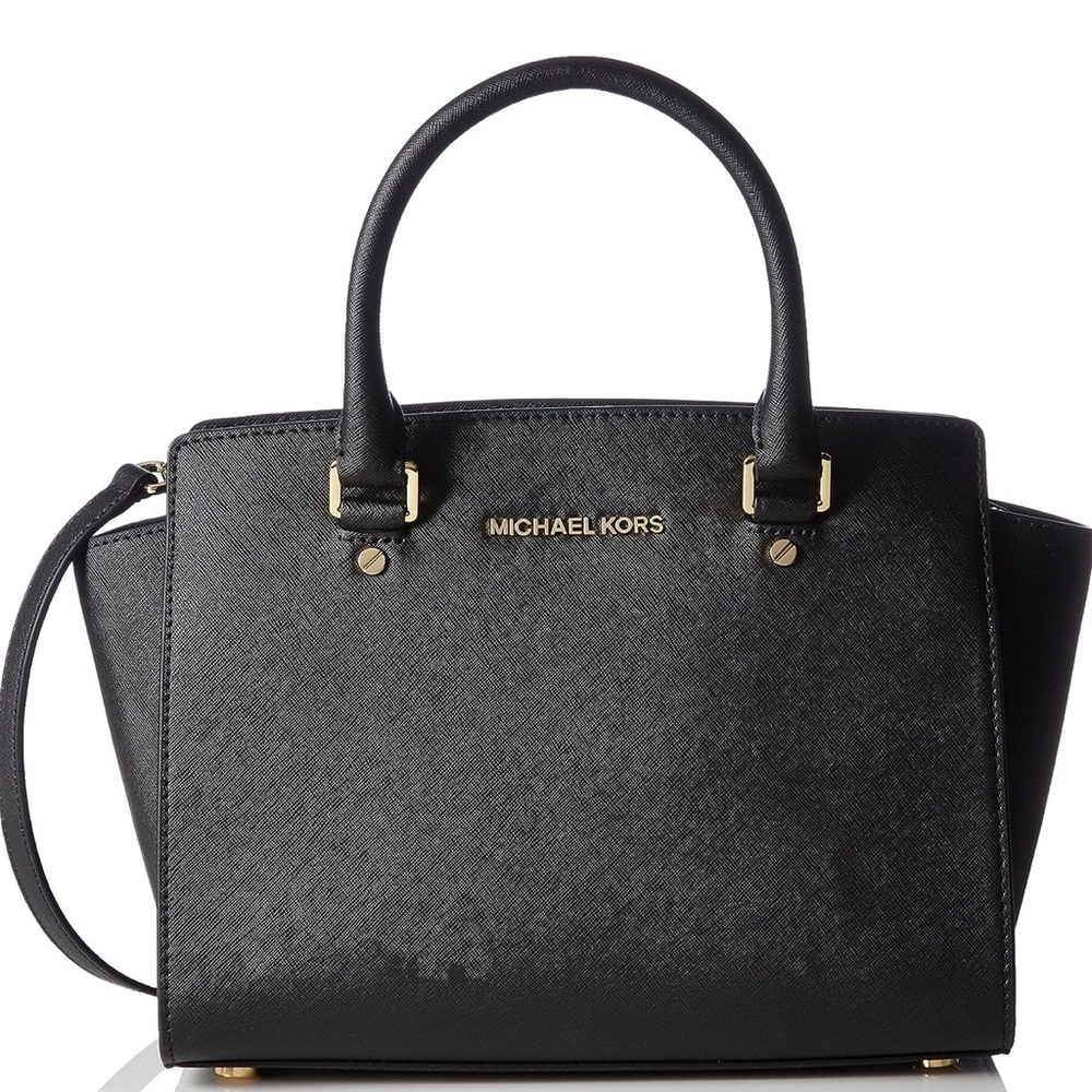 Black Michael Kors Selma Medium Satchel
